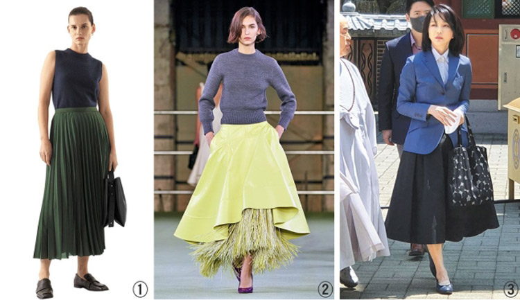 尹大統領夫人のお出かけ服「フルスカート」は今季注目のアイ