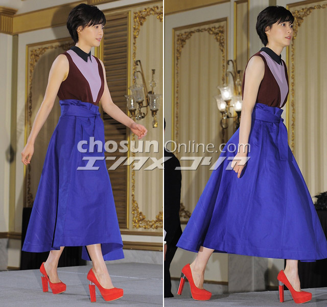 セレブファッション：上品ロングスカートの上野樹里