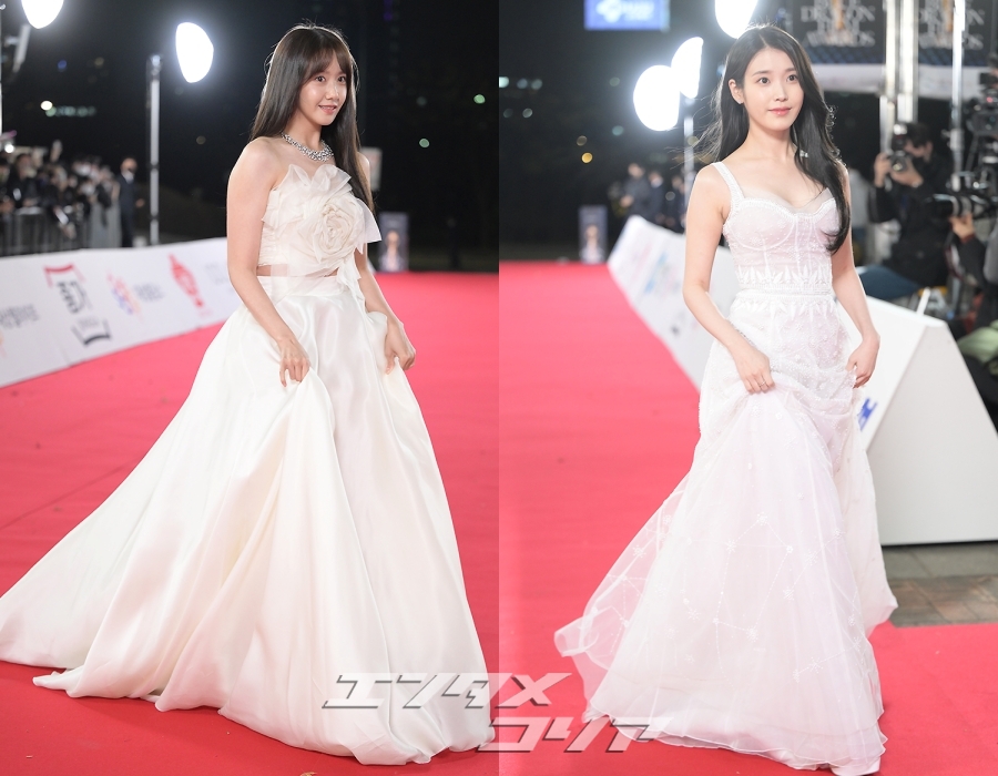 ユナ＆IU、青龍映画賞を輝かせた純白ドレス