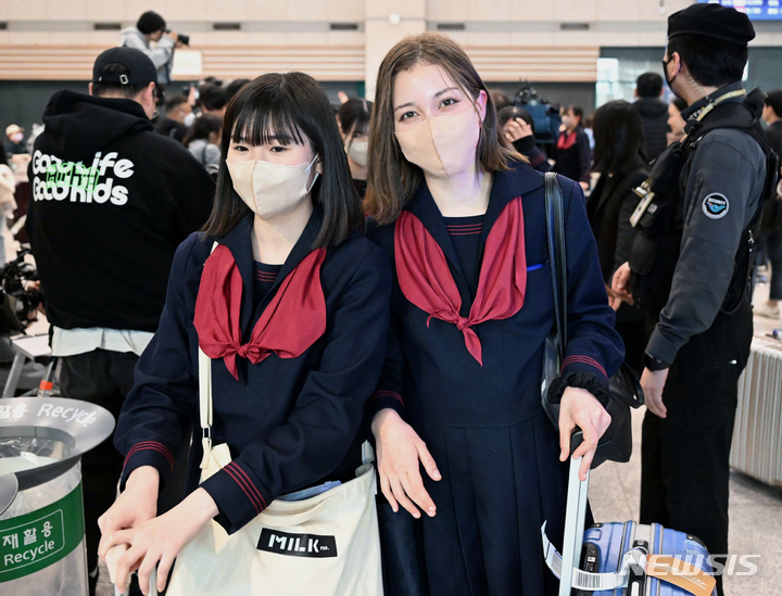 修学旅行で韓国に来た日本の高校生