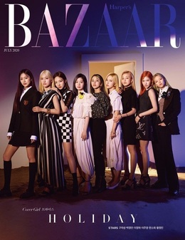 <b>TWICE</b>、幻想的なムードの中で九色に輝く女神たち=「HARPER"S BAZAAR」